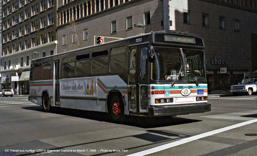 AC Transit bus number 1203