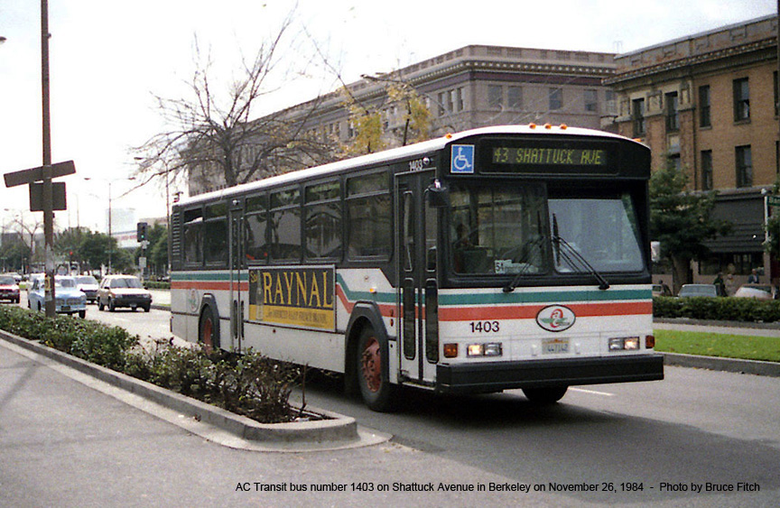 AC Transit bus number 1403