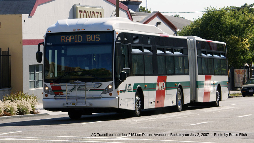 AC Transit bus 2151 in Berkeley on March 12, 2010.