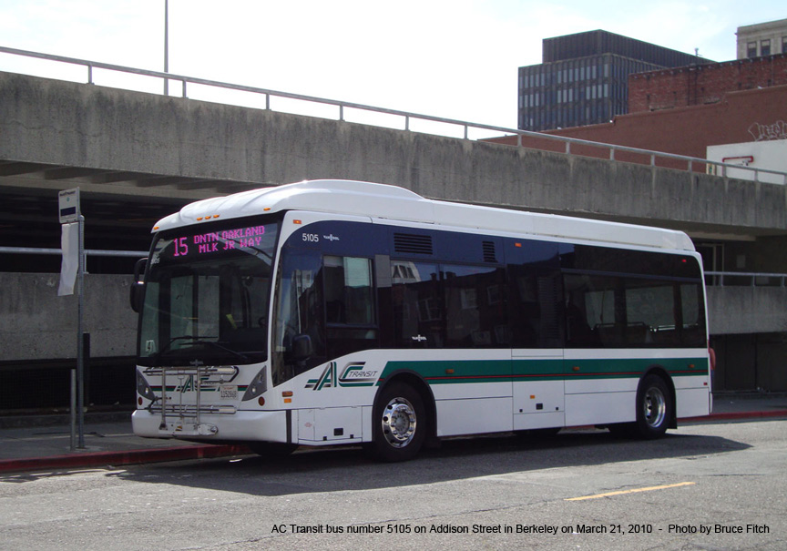 AC Transit bus 5105 in Berkeley on March 21, 2010.