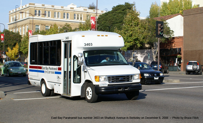 East Bay Paratransit vehicle 3403 in Berkeley on March 8, 2009.