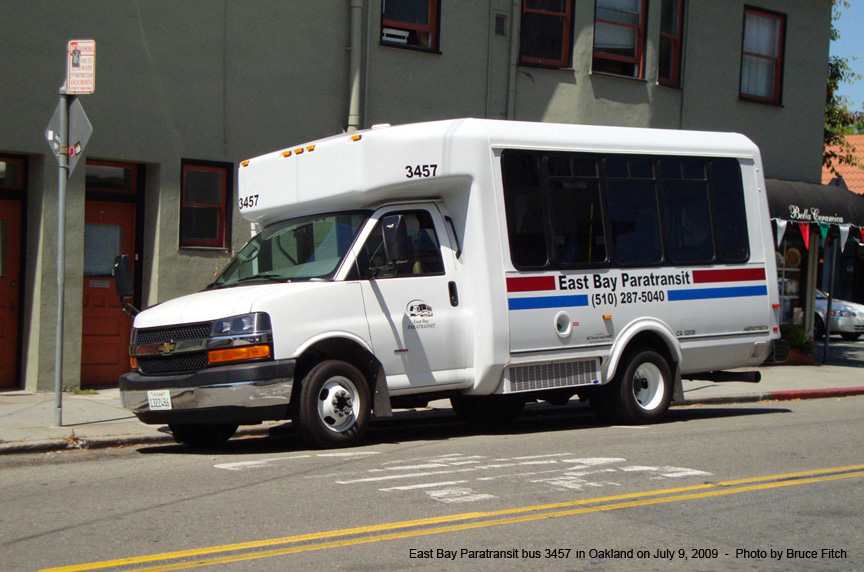 East Bay Paratransit vehicle 3457 in Oakland on July 8, 2009.