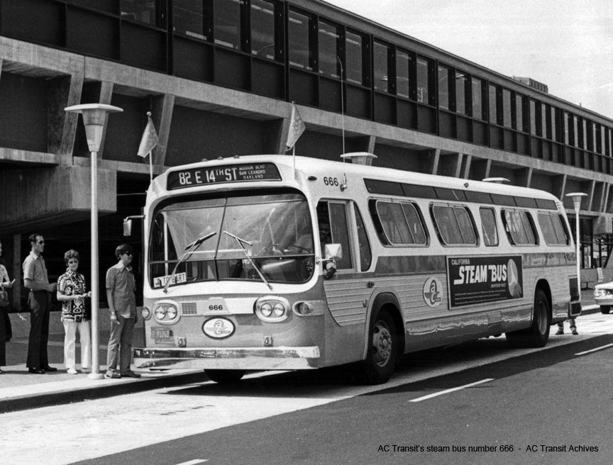 AC Transit steam bus 666
